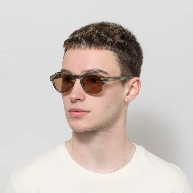 A.Kjaerbede Zan Sunglasses Striped Horn