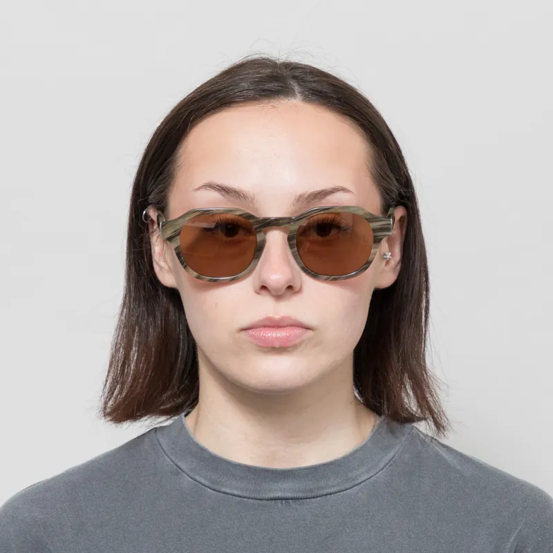 A.Kjaerbede Zan Sunglasses Striped Horn-3