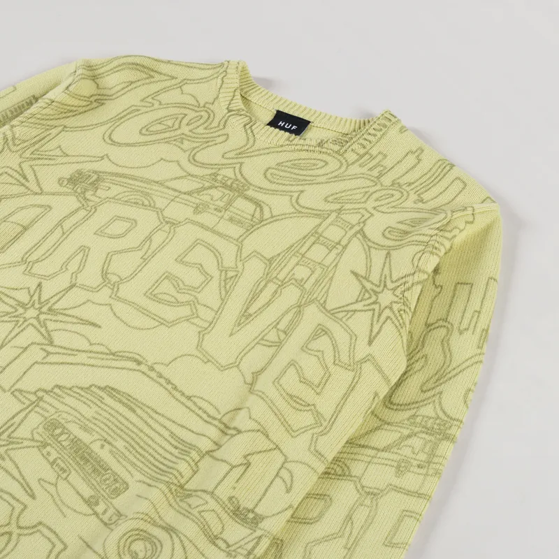 Huf Forever Crewneck Sweater Pistachio-2