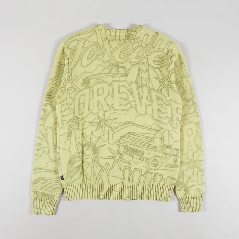 Huf Forever Crewneck Sweater Pistachio-1