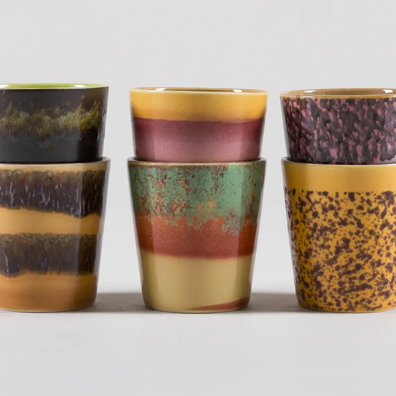 HKLIVING 70s Ceramics Coffee Mugs Valley 6 Pack-1