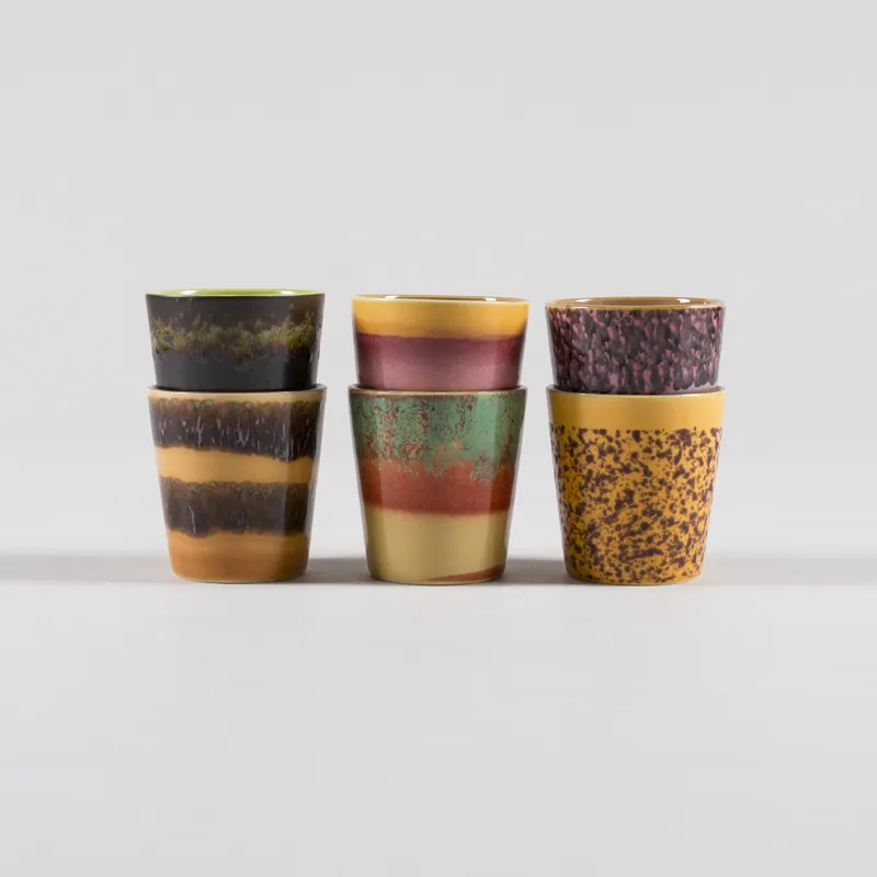 HKLIVING 70s Ceramics Coffee Mugs Valley 6 Pack