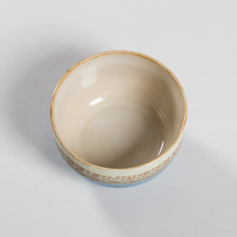 HKLIVING 70s Ceramics Noodle Bowls Seabreeze 4 Pack-6