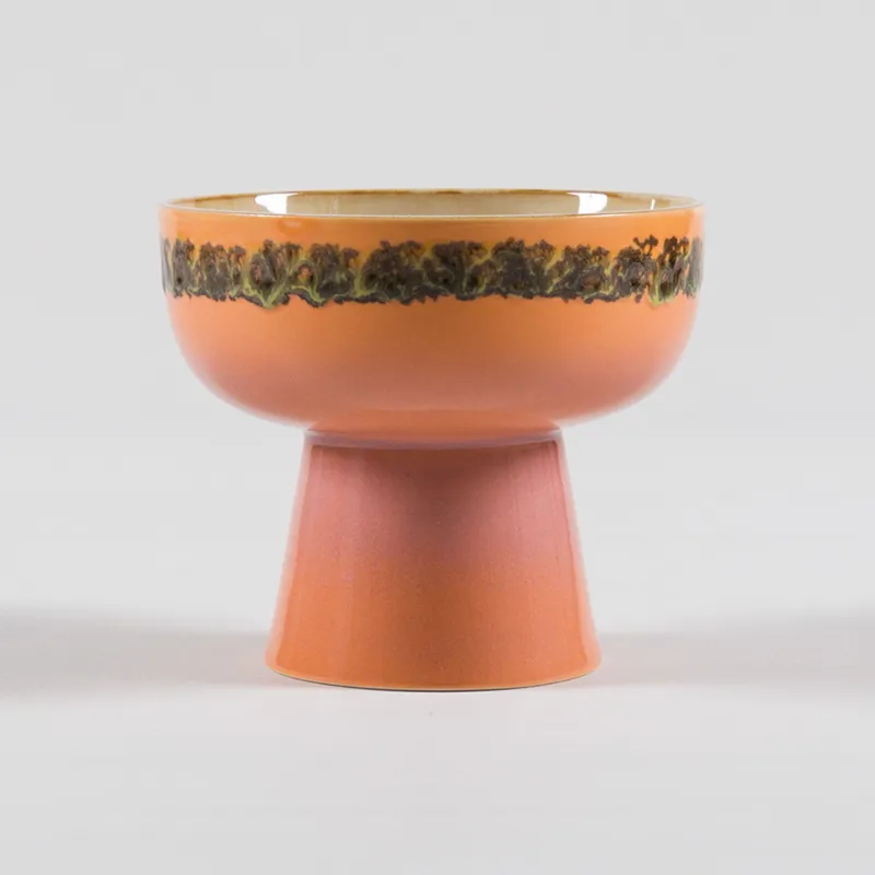 HKLIVING 70s Ceramics Large Tapas Bowl On Base Lush