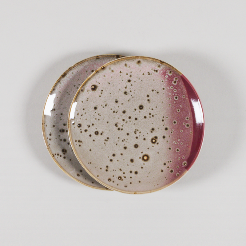 HKLIVING 70s Ceramics Dessert Plates Lychee 2 Pack