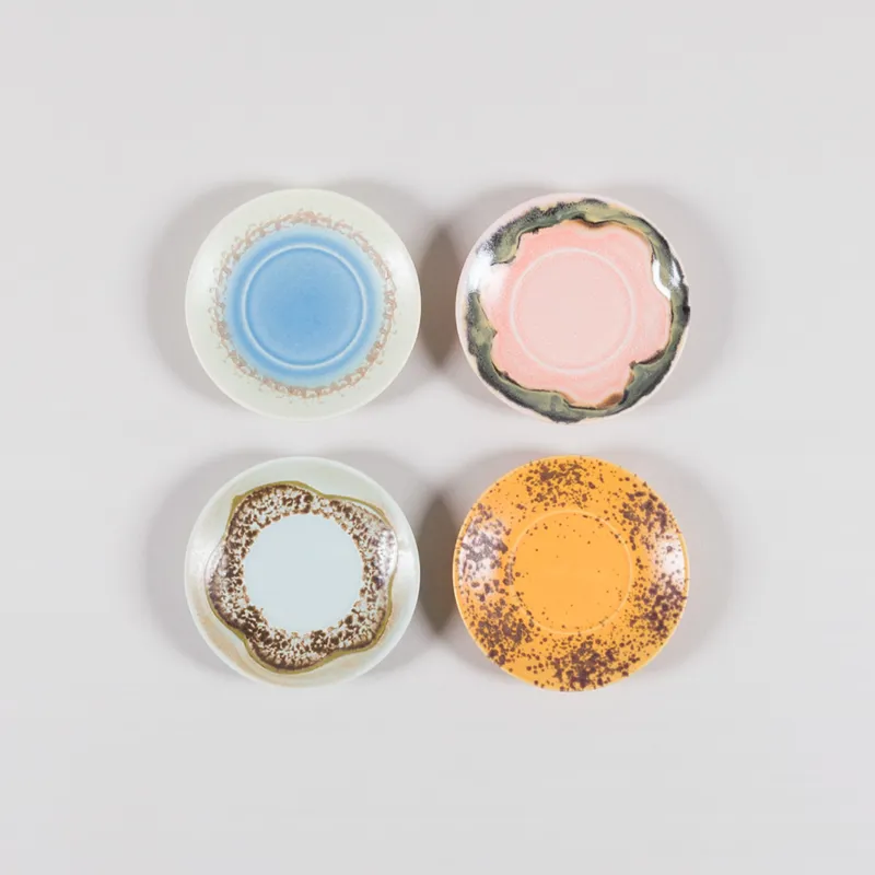 HKLIVING 70s Ceramics Saucers Ocean 4 Pack