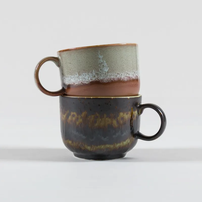 HKLIVING 70s Ceramics Tea Cups Odyssey 2 Pack