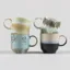 HKLIVING 70s Ceramics Cafe Mugs Abstract 4 Pack