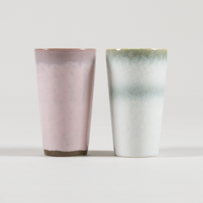 HKLIVING 70s Ceramics Latte Mugs Fresco 2 Pack