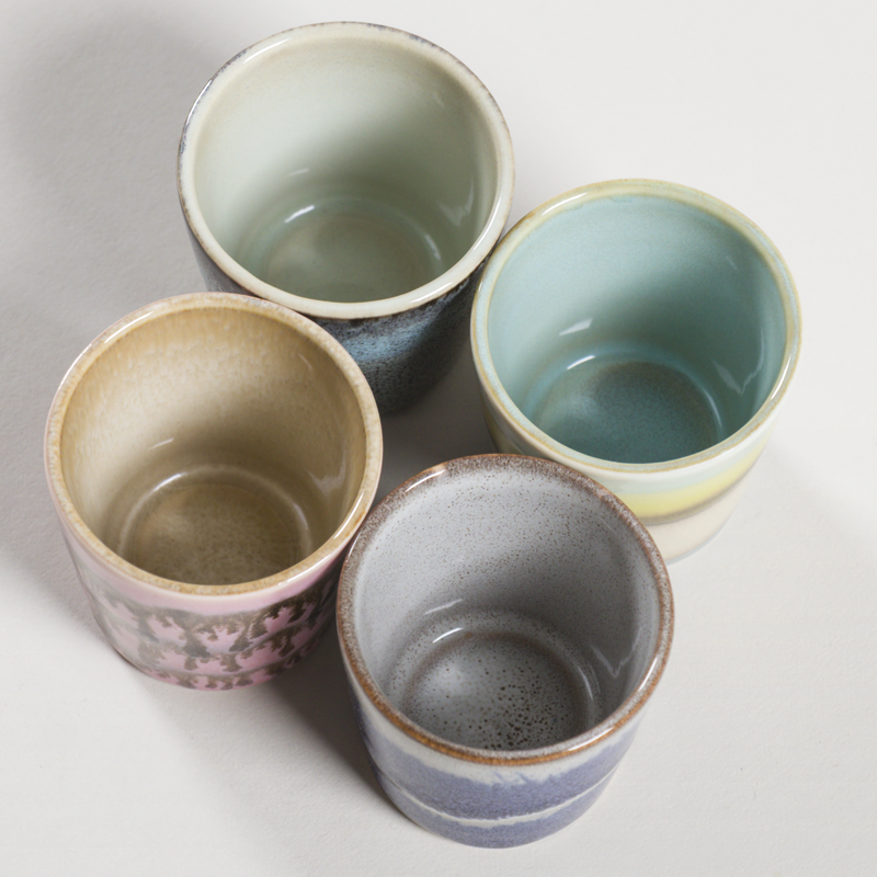 HKLIVING 70s Ceramics Egg Cups Vibrance 4 Pack-1