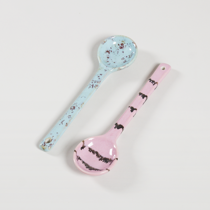 HKLIVING 70s Ceramics Serving Spoons Sprinkle 2 Pack