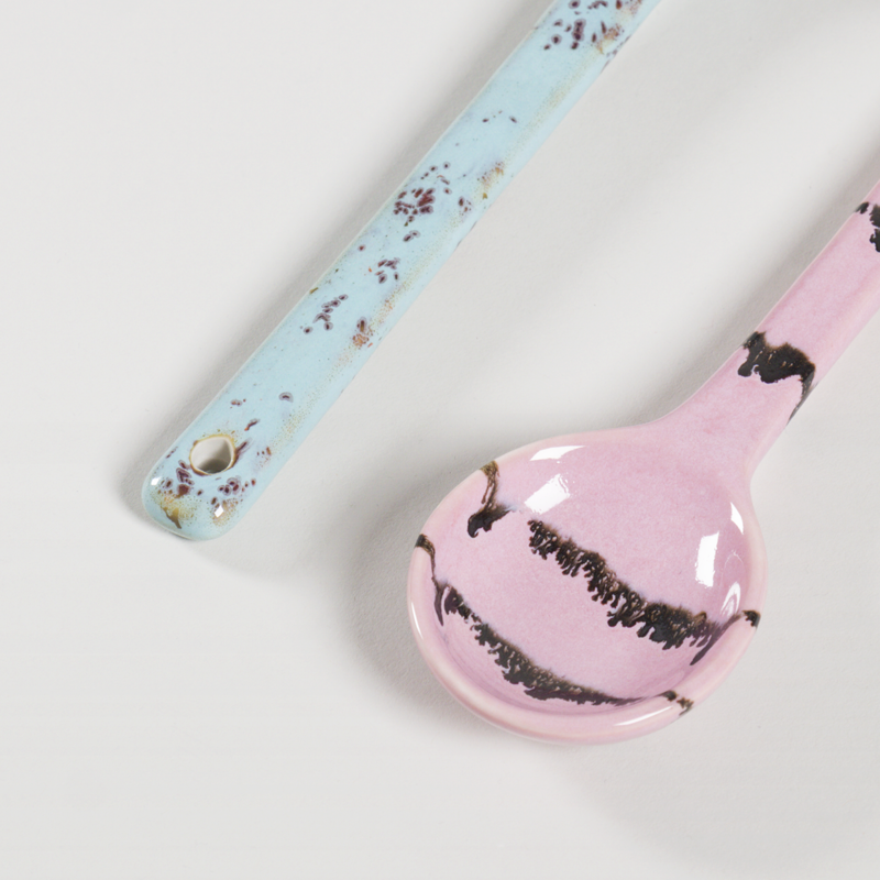HKLIVING 70s Ceramics Serving Spoons Sprinkle 2 Pack-1