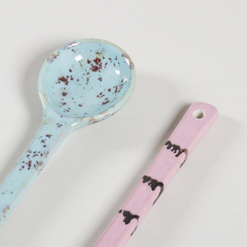 HKLIVING 70s Ceramics Serving Spoons Sprinkle 2 Pack-2