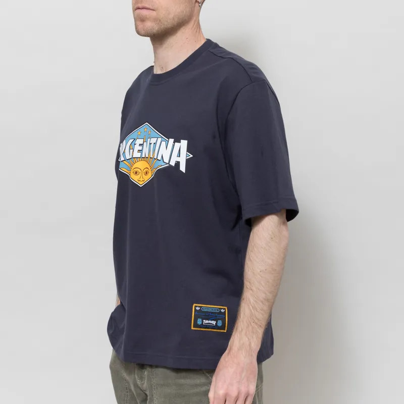 Adidas x Thrasher x Argentina T Shirt Navy-1