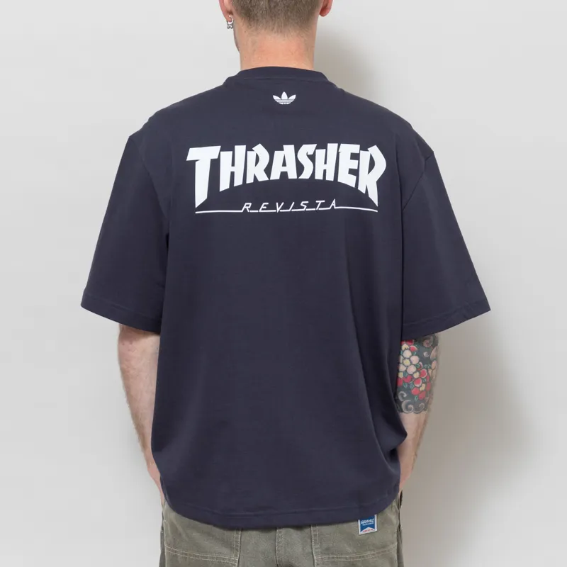 Adidas x Thrasher x Argentina T Shirt Navy-2