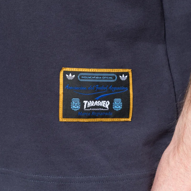 Adidas x Thrasher x Argentina T Shirt Navy-6