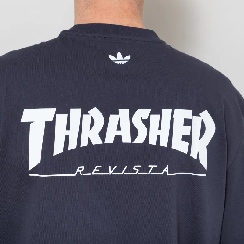 Adidas x Thrasher x Argentina T Shirt Navy-5