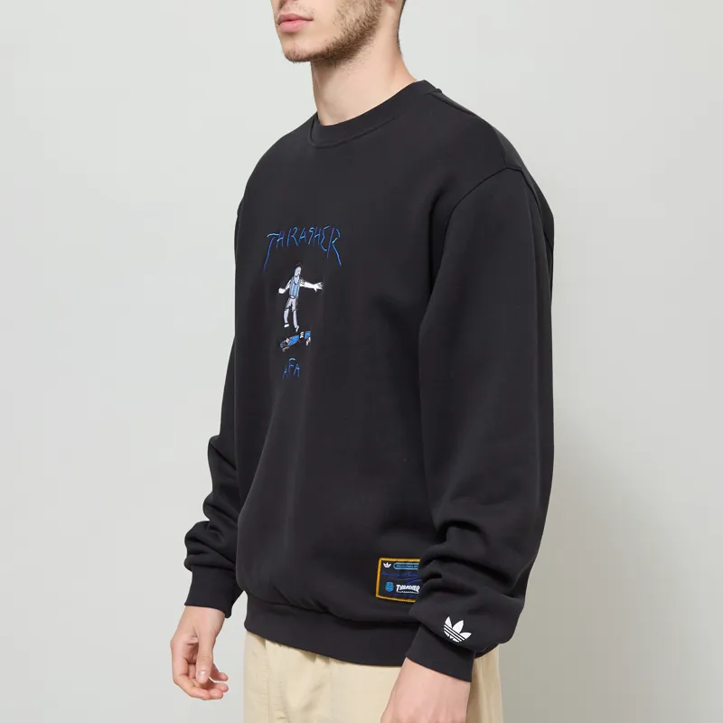Adidas x Thrasher x Argentina Crew Black-1