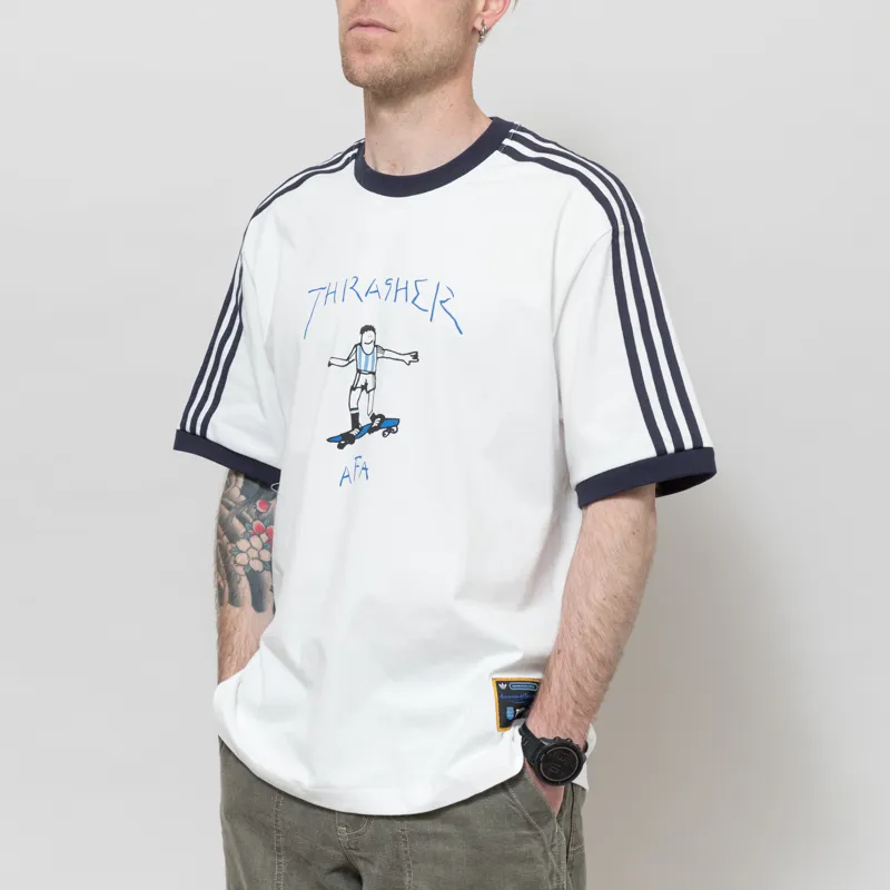 Adidas x Thrasher x Argentina Gonz Ringer T Shirt White-1