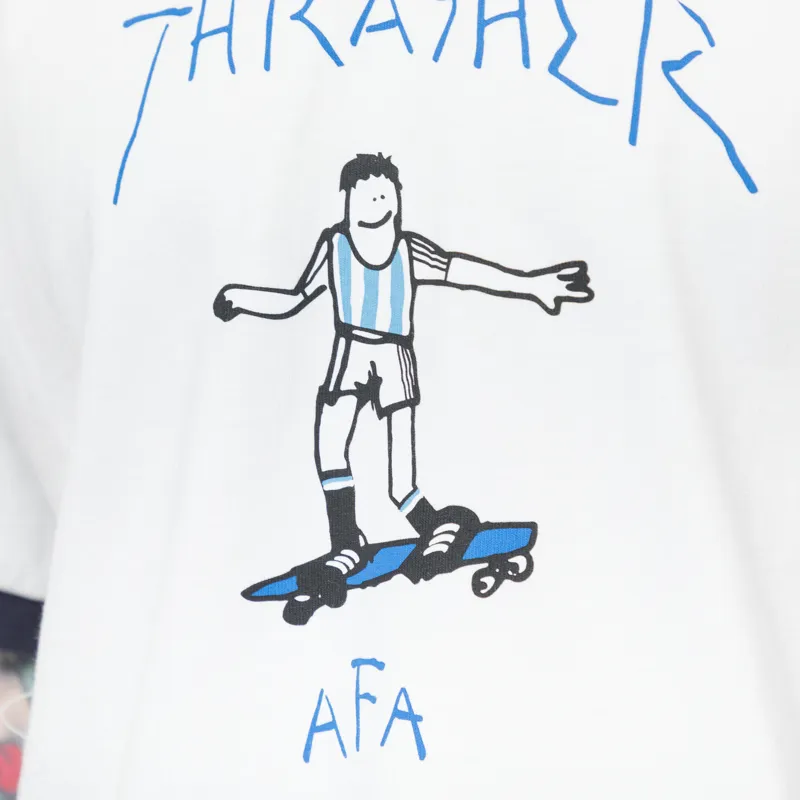 Adidas x Thrasher x Argentina Gonz Ringer T Shirt White-7