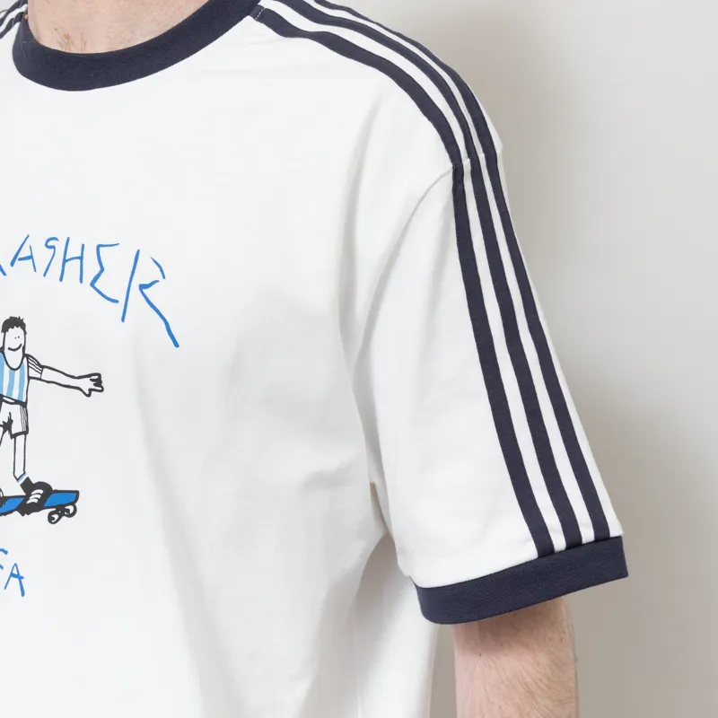 Adidas x Thrasher x Argentina Gonz Ringer T Shirt White-5