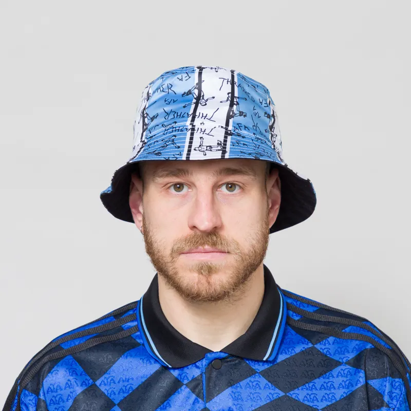 Adidas x Thrasher x Argentina Bucket Hat Navy Blue-4
