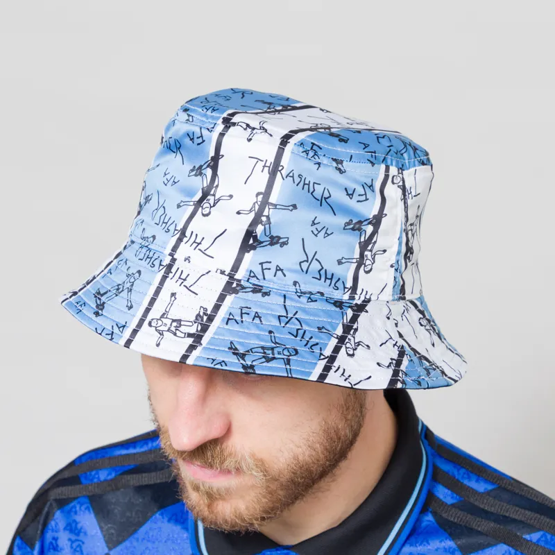 Adidas x Thrasher x Argentina Bucket Hat Navy Blue-7