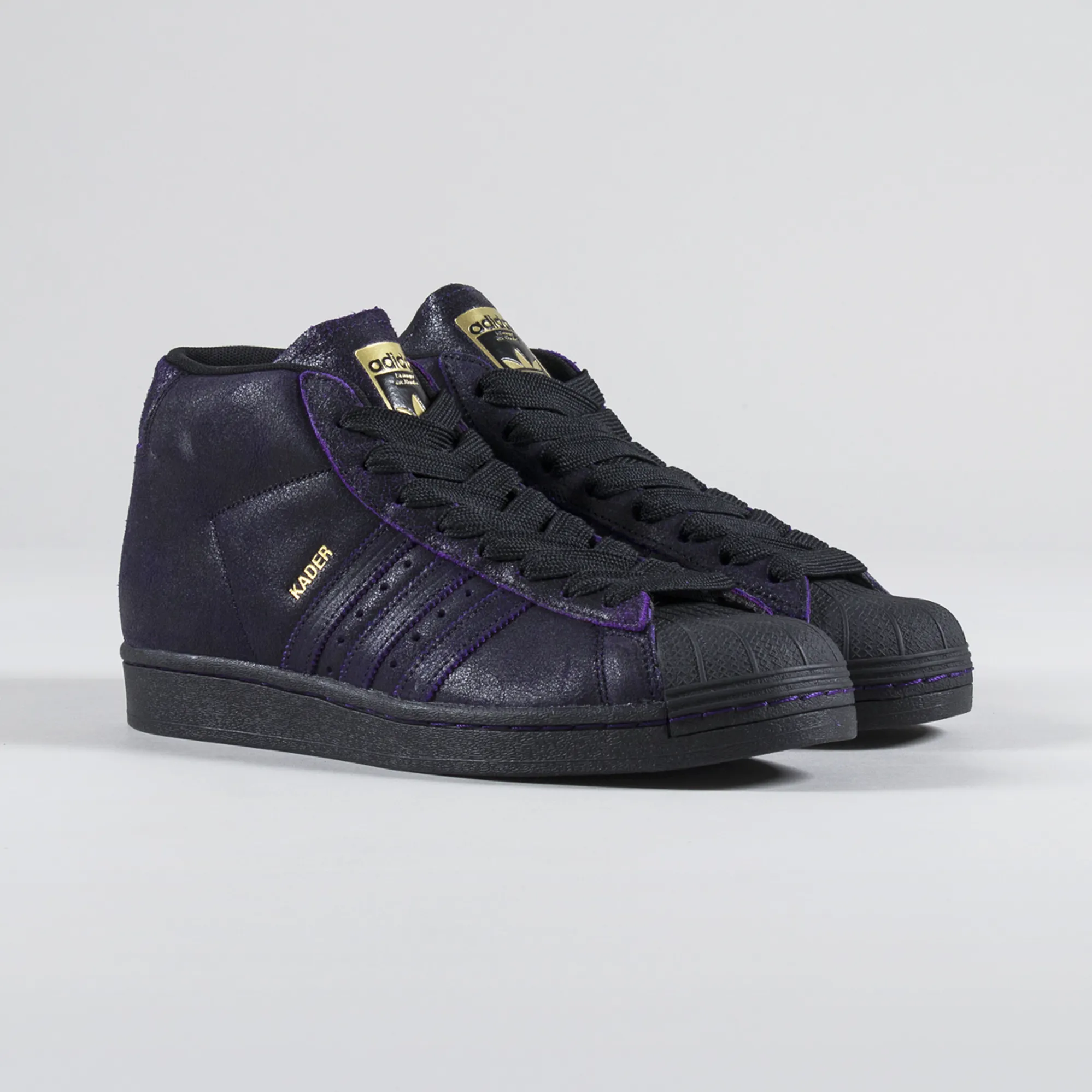 Adidas Skateboarding Mens Kader Pro ADV Shoes Black Dark Purple Adidas Skateboarding Mens Kader Pro ADV Shoes Black Dark Purple