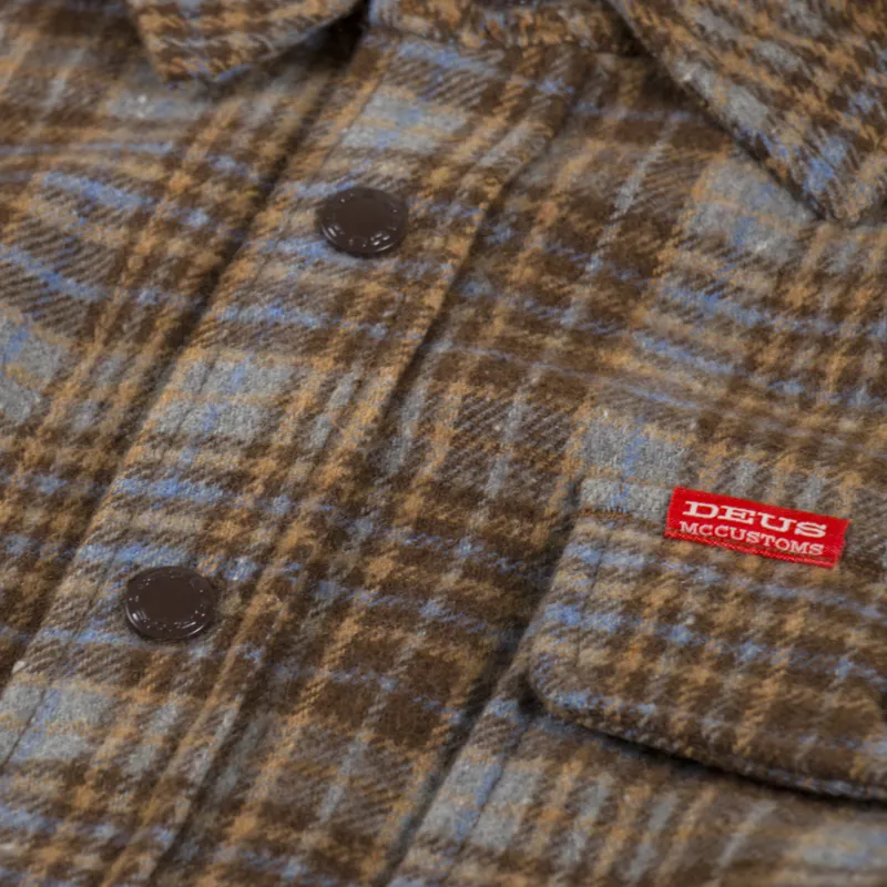 Deus Ex Machina Kalyn Check Shirt Brown-4