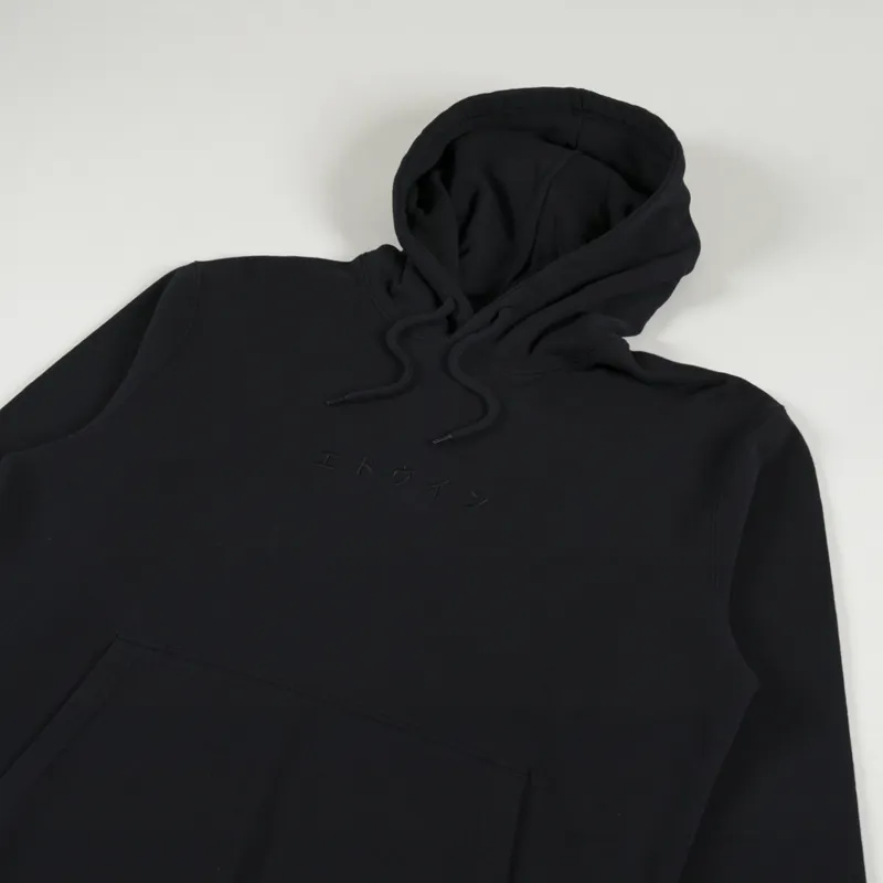 Edwin Katakana Hoodie Black-2