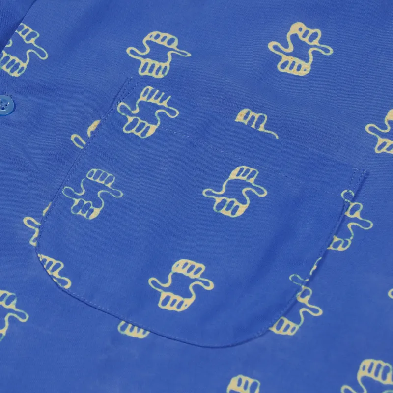 Stan Ray Kelapa Shirt Thumbs Clean Blue-2