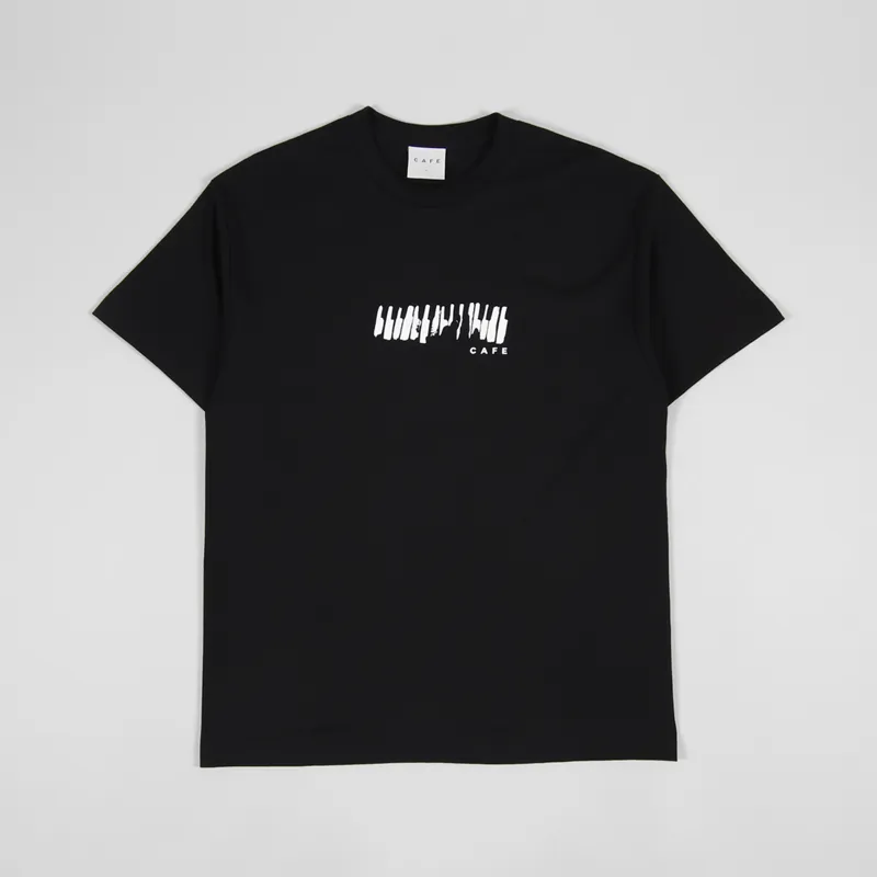Skateboard Cafe Mens Short Sleeve Keys Graphic T Shirt Black