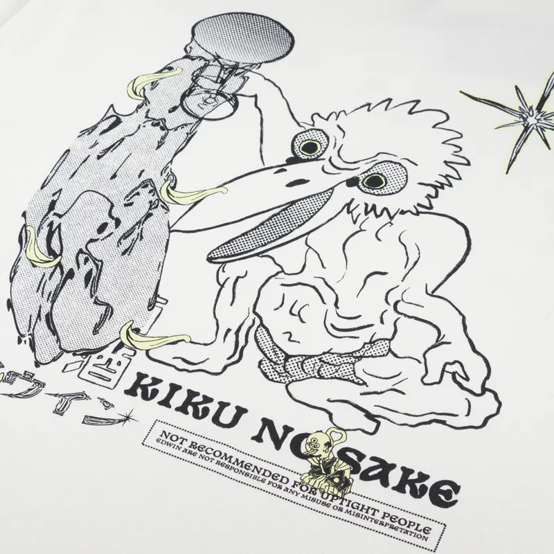 Edwin Kiku No Sake T Shirt Whisper White-4