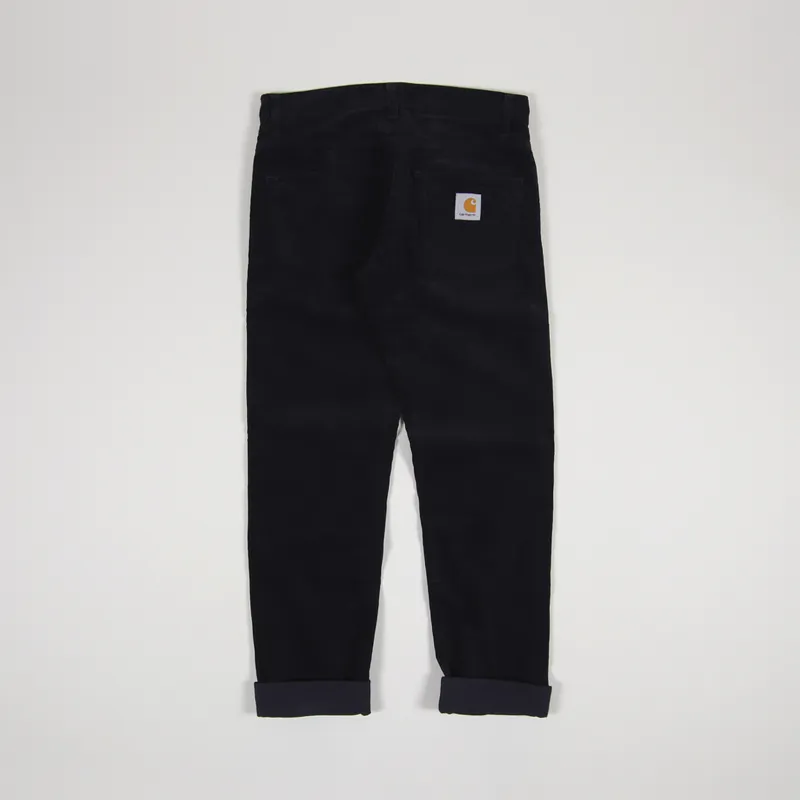 Carhartt WIP Mens Klondike Corduroy Pants Dark Navy Blue Trousers
