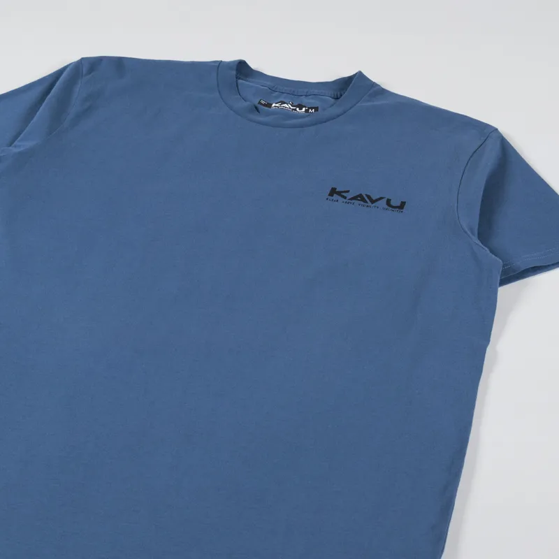 Kavu Klear Above Etch Art T Shirt Vintage Blue-2