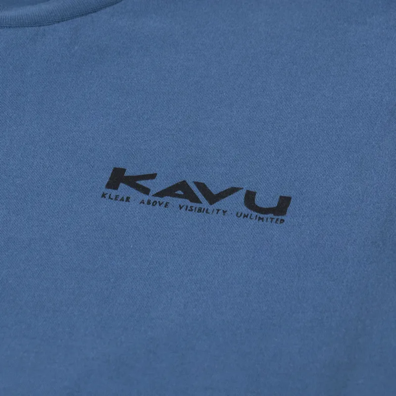 Kavu Klear Above Etch Art T Shirt Vintage Blue-3