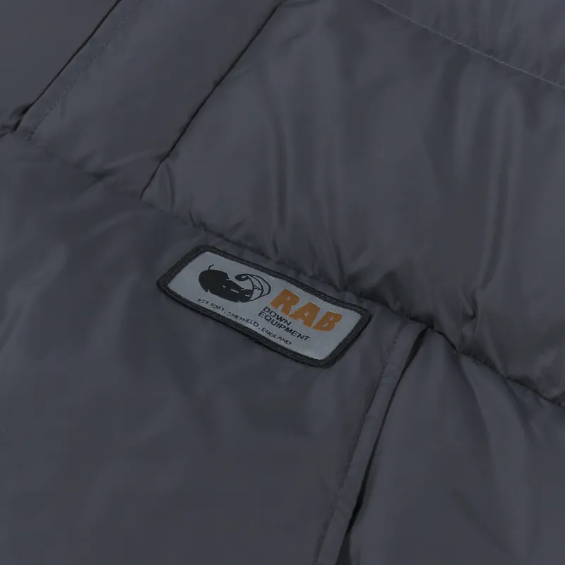 Rab Equipment Mens Kinder Down Smock Graphene Grey Jacket