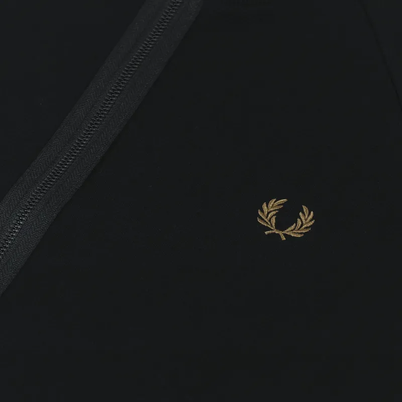 Fred Perry Knitted Tape Track Jacket Black-5