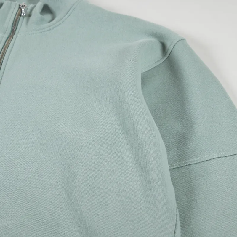 Edwin Koji Half Zip Sweatshirt Iceberg Green-2