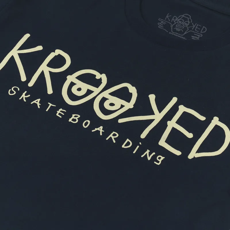 Krooked Eyes T Shirt Navy-1