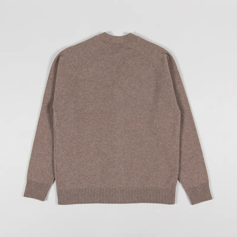 Norse Projects Kasper N Intarsia Cardigan Utility Khaki-2