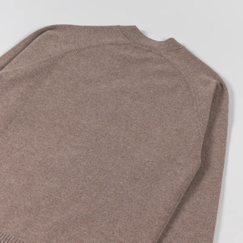 Norse Projects Kasper N Intarsia Cardigan Utility Khaki-5