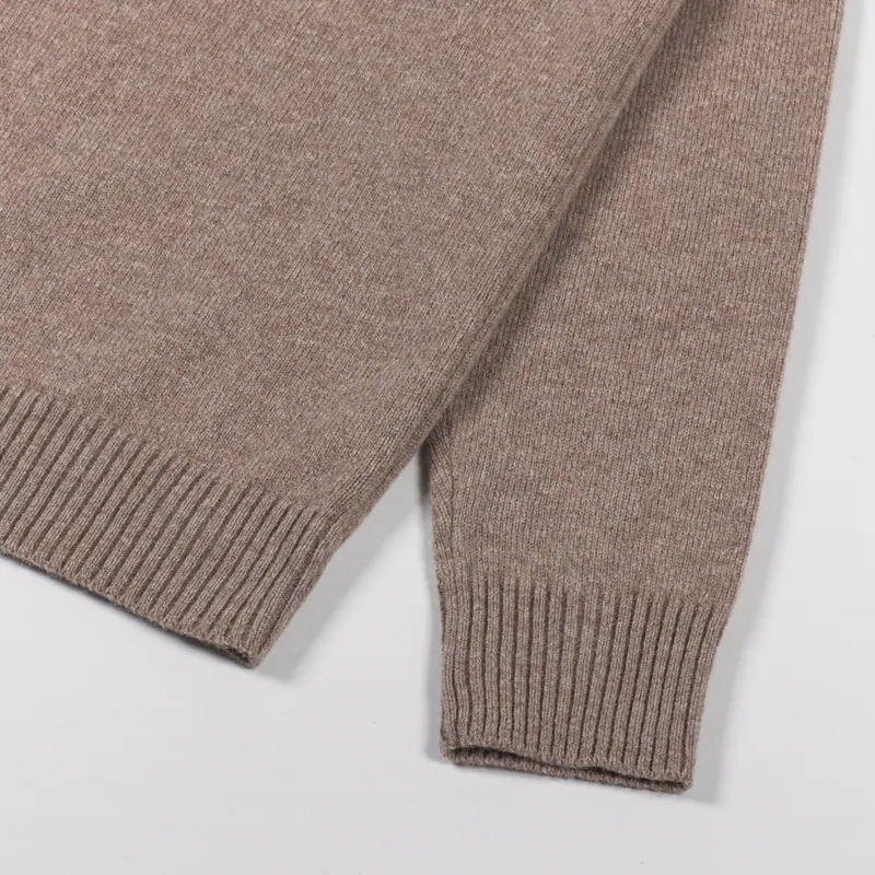 Norse Projects Kasper N Intarsia Cardigan Utility Khaki-9