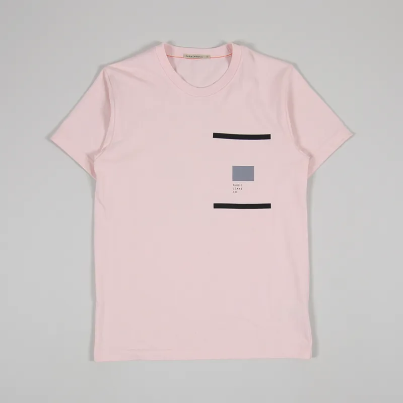Nudie Jeans Kurt Facts Not Stories T Shirt Sakura-1