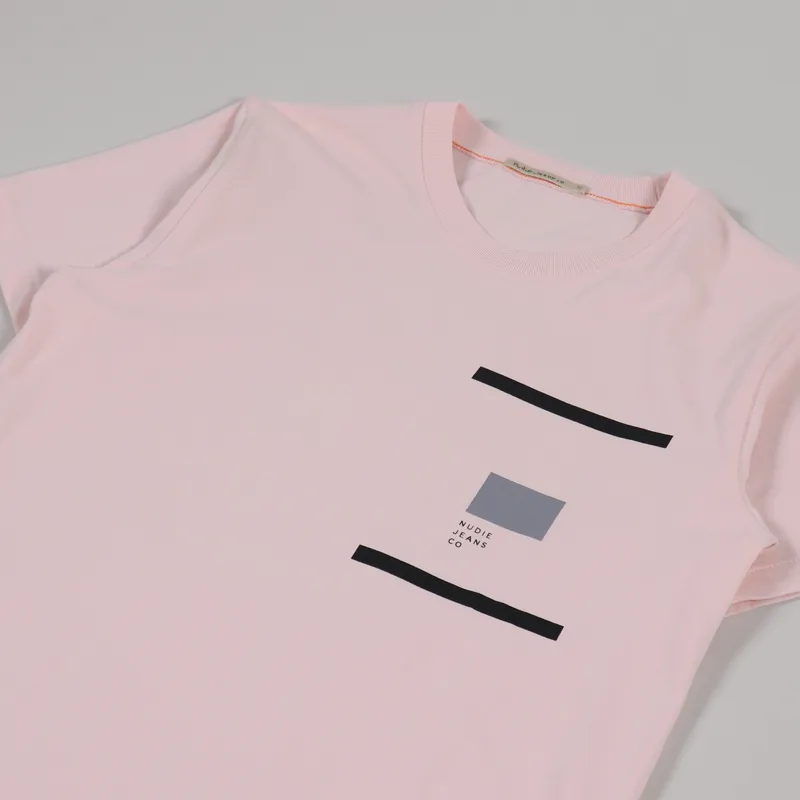 Nudie Jeans Kurt Facts Not Stories T Shirt Sakura-3