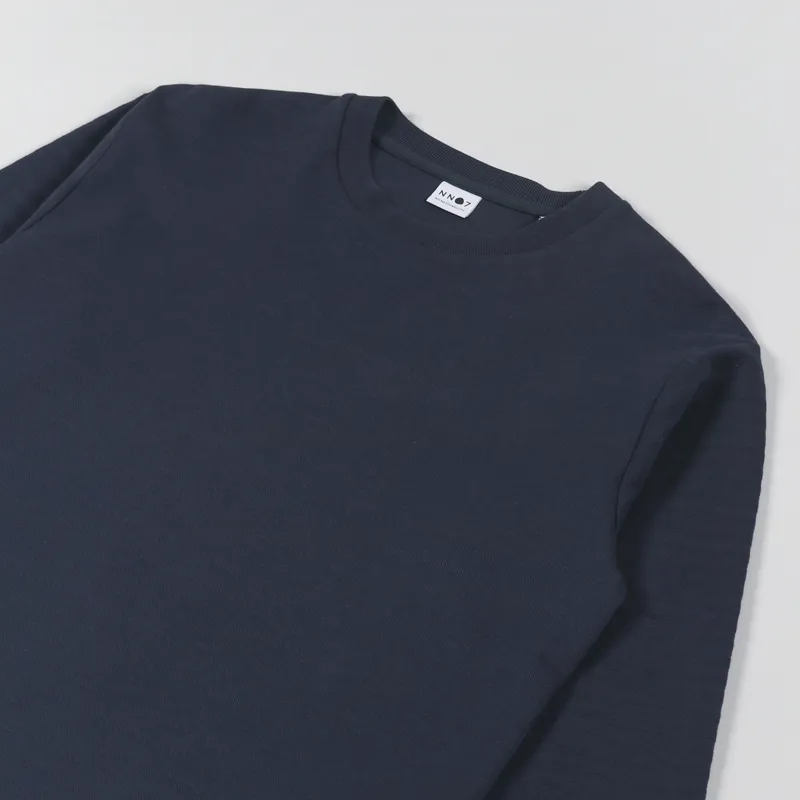 NN07 Kurt Long Sleeve T Shirt Navy-2