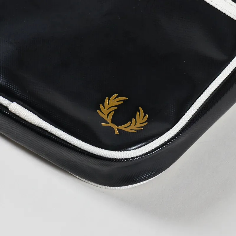 Fred Perry Womens Classic Small Side Bag Black Ecru-6