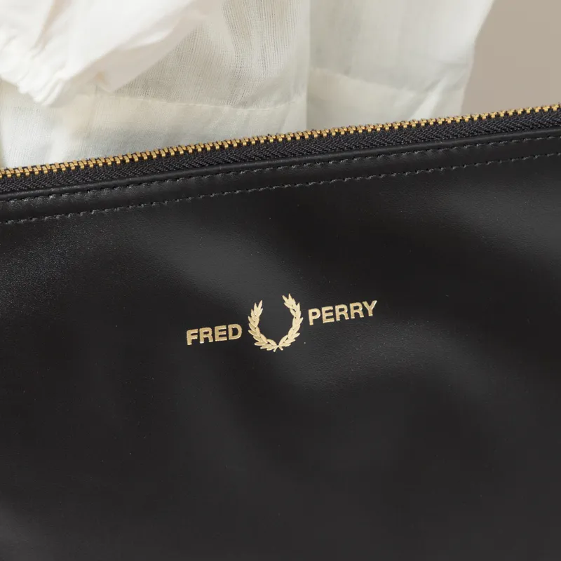 Fred Perry Womens Smooth Leather Sacoche Black-4