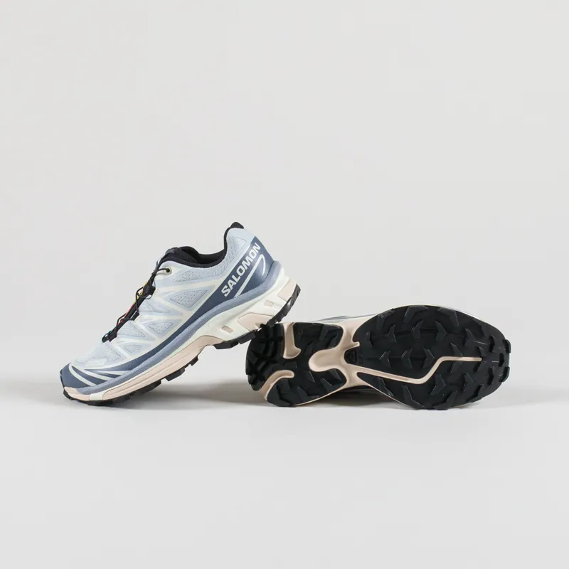 Salomon Womens XT-6 Shoes Pearl Blue Grisaille Vanilla Ice-3