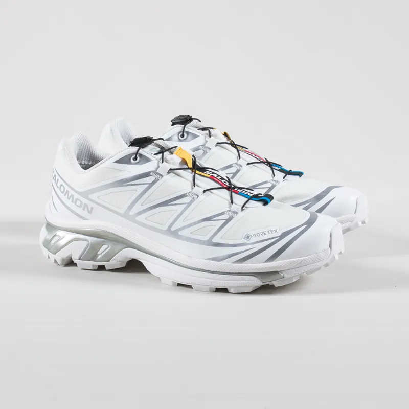 Salomon Mens XT 6 GORE TEX Shoes Trainers White Ftw Silver